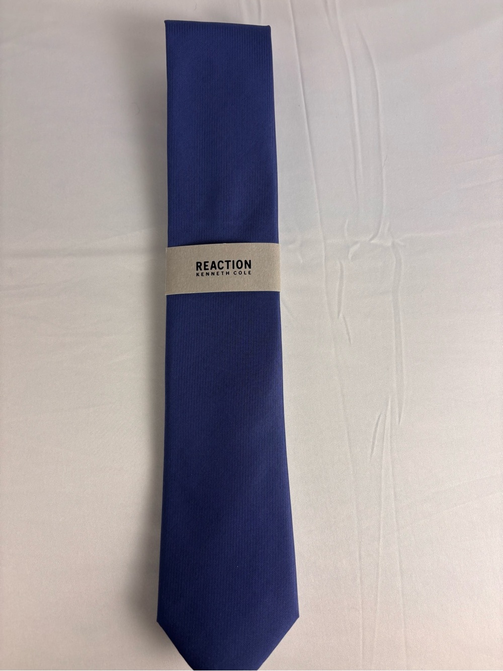 REACTION Kenneth Cole Men's Silk Solid Blue Tie